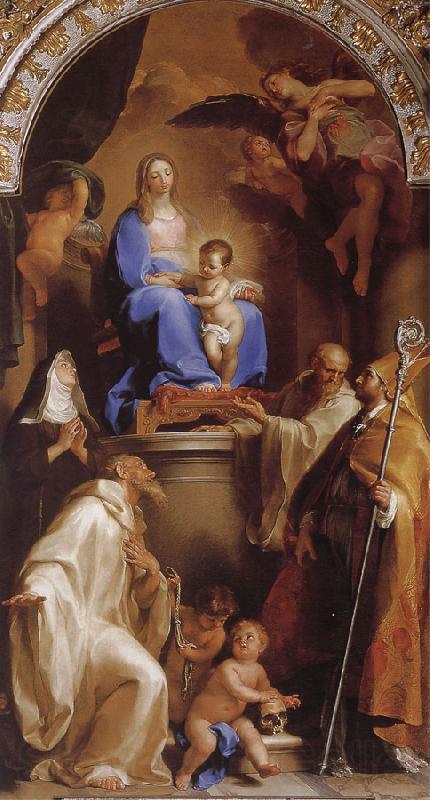 Pompeo Batoni The Virgin and Child with real Fupiyeluo, Kasituola, Ford, Rudolf Germany oil painting art